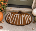 Pumpkin Shaped Autumn Coir Doormat – 40 × 60cm