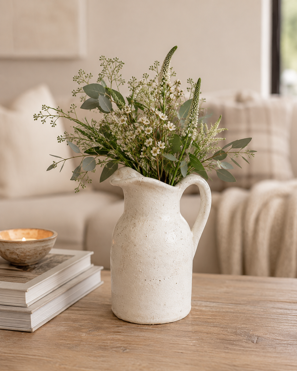 Textured Florence Tall Jug, 23cm