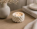 Handmade Braided Tealight Holder – Cream