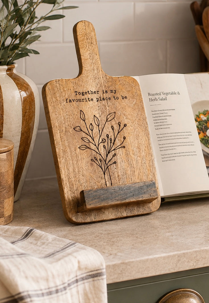 Together Wooden Recipe & Cookbook Stand – 32cm
