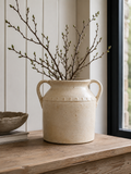 Neutral Terracotta Handle Vase – 22.5cm
