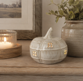 Led Pumpkin House Glaze Finish - 12cm