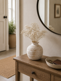 Textured Neutral Ceramic Vase – 15cm