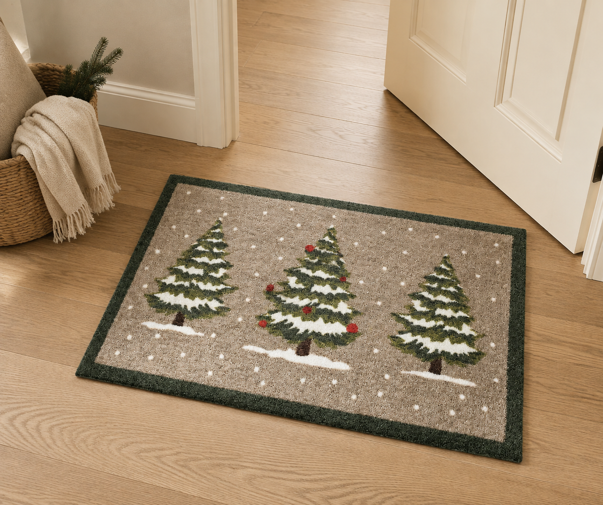 Winter Trees Christmas Indoor Doormat