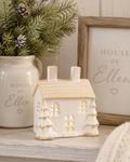 LED Christmas House with Gold Details – 12cm