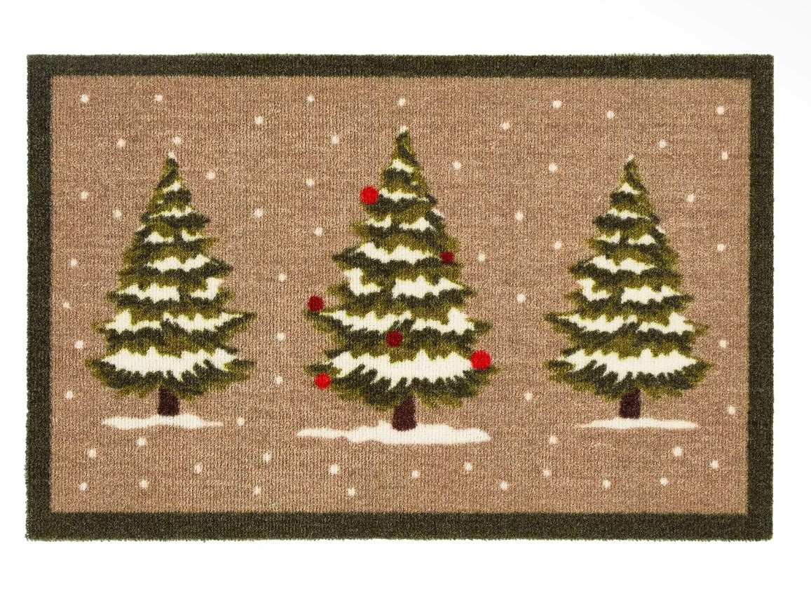 Winter Trees Christmas Indoor Doormat