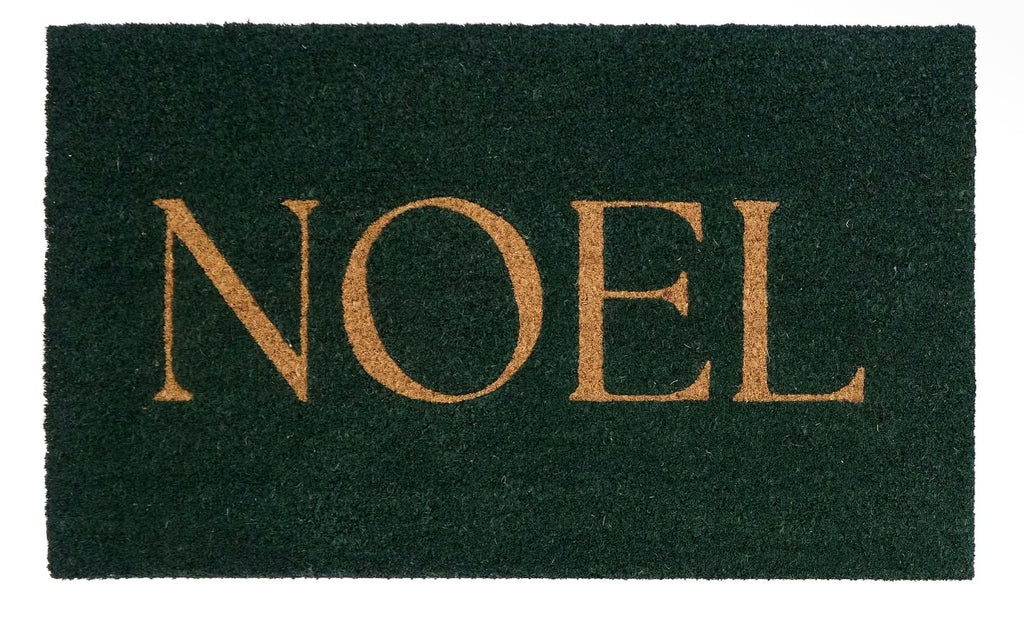 Noel Dark Green Christmas Coir Doormat