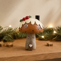 Christmas Pudding Mushroom House Decoration – 10cm