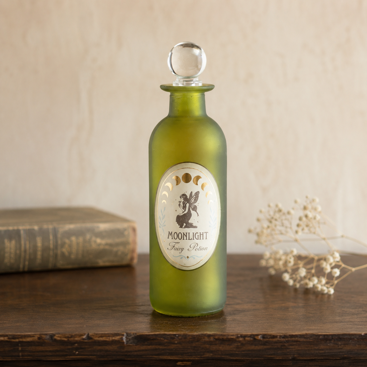 Moonlight Fairy Decorative Glass Potion Bottle
