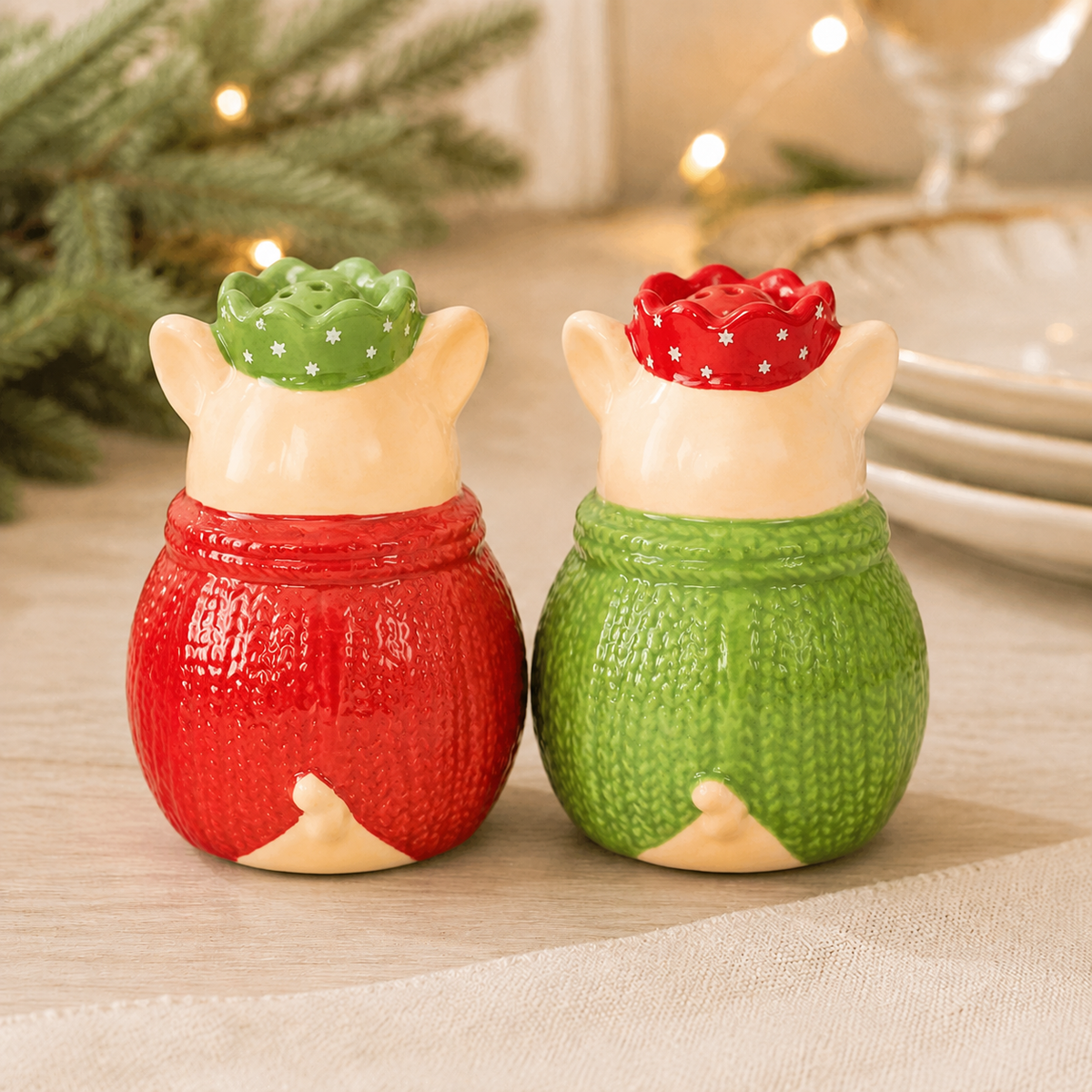 Pigs in Blankets Christmas Salt & Pepper Shakers