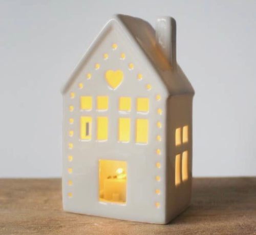 Ceramic light up heart house
