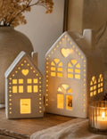 Ceramic light up heart house