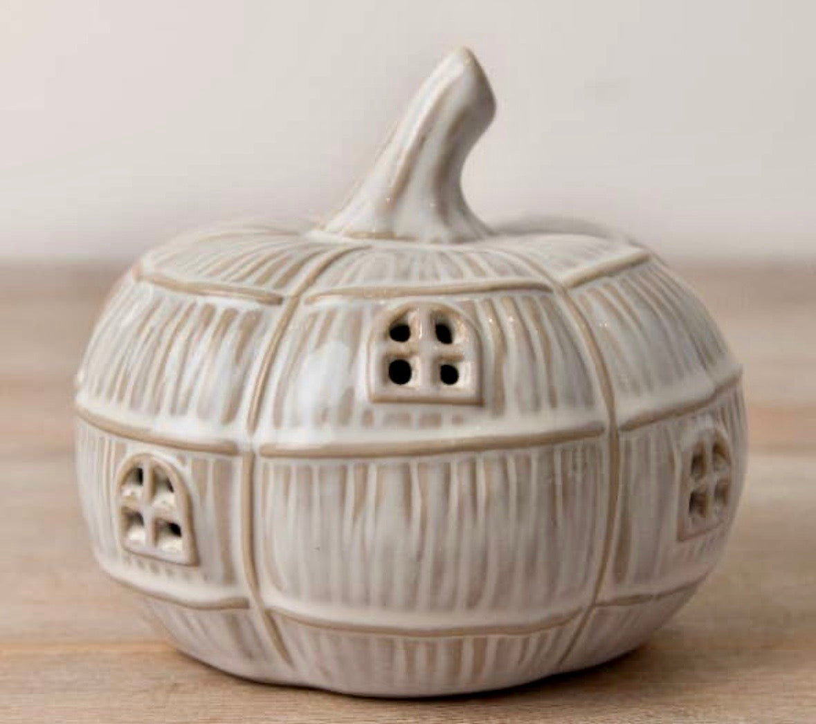 Led Pumpkin House Glaze Finish - 12cm