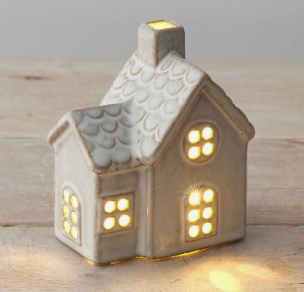 Light-Up Ceramic Cottage House – 10cm