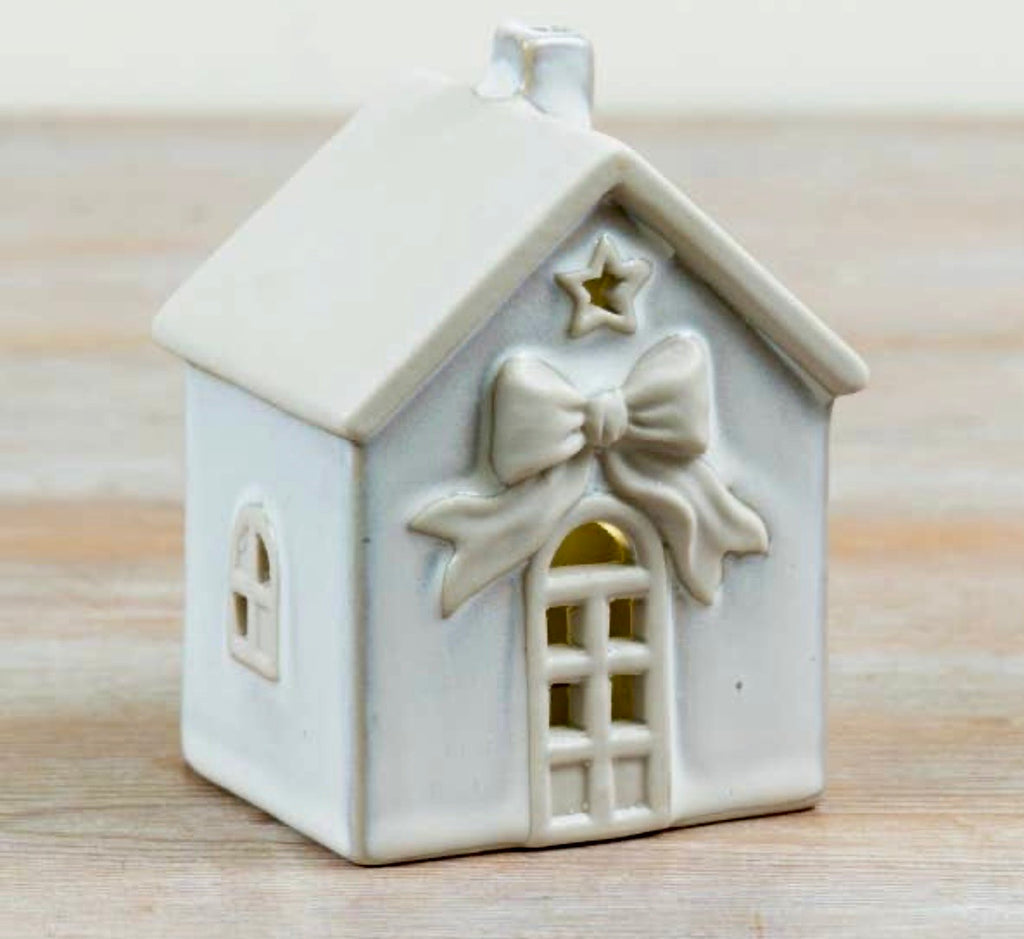 Noelle LED Bow House – 10.7cm