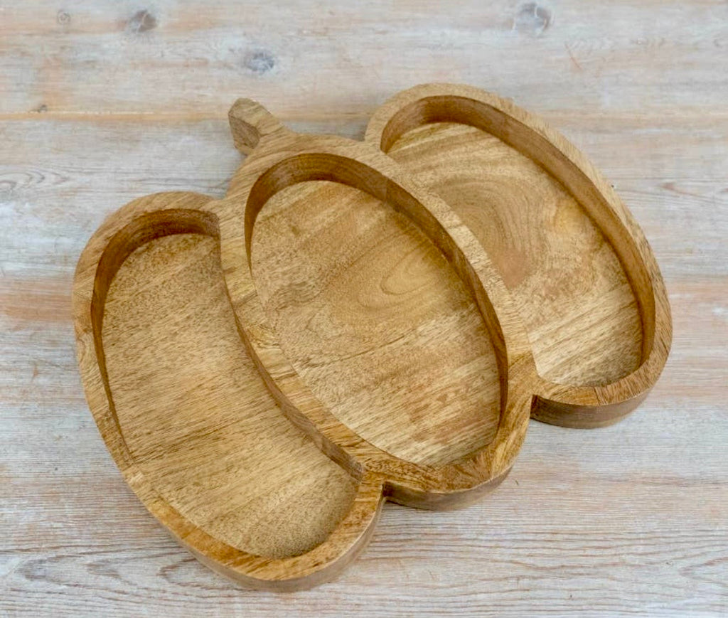 Pumpkin Wooden Serving Tray – 36cm
