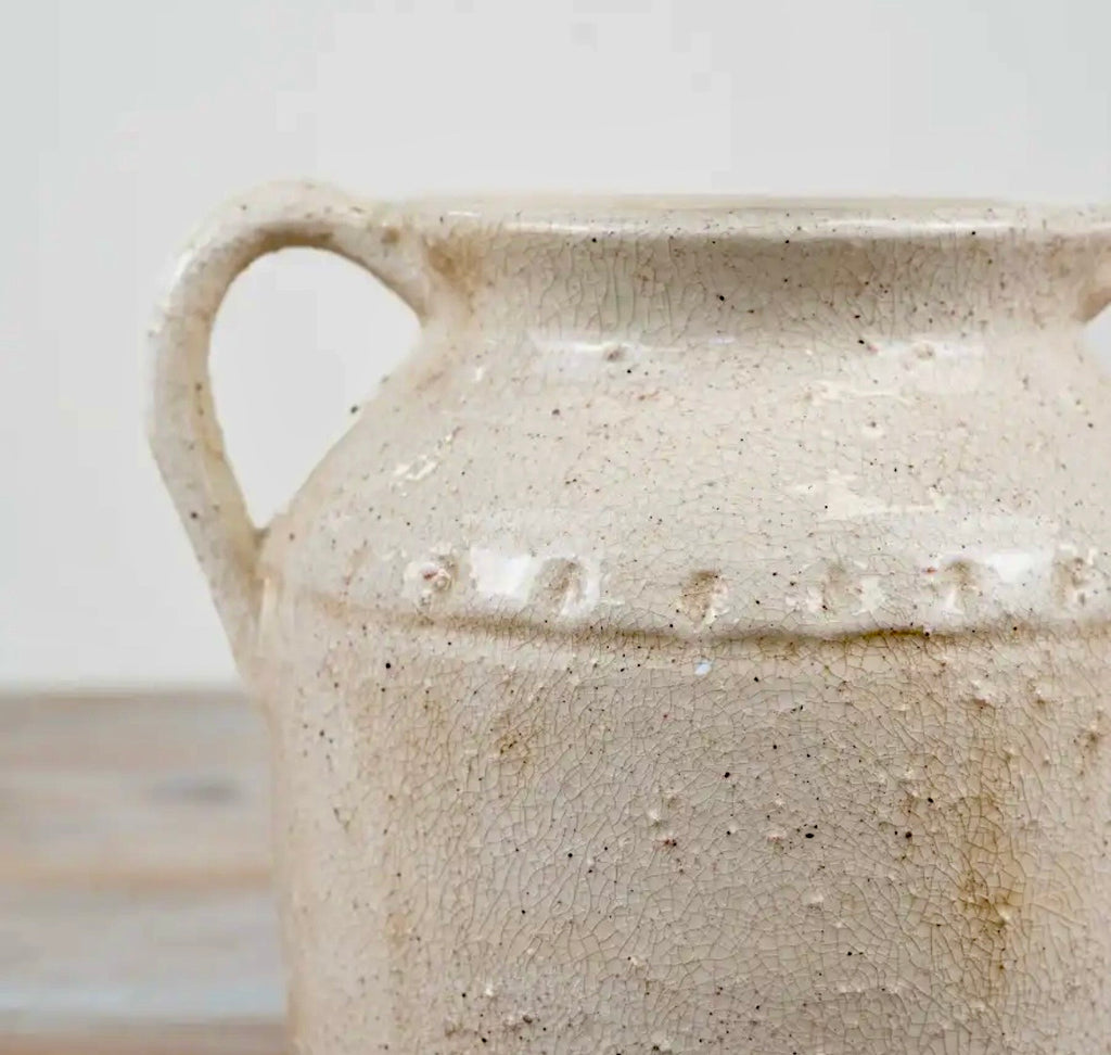 Neutral Terracotta Handle Vase – 22.5cm
