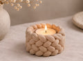 Handmade Braided Tealight Holder – Brown